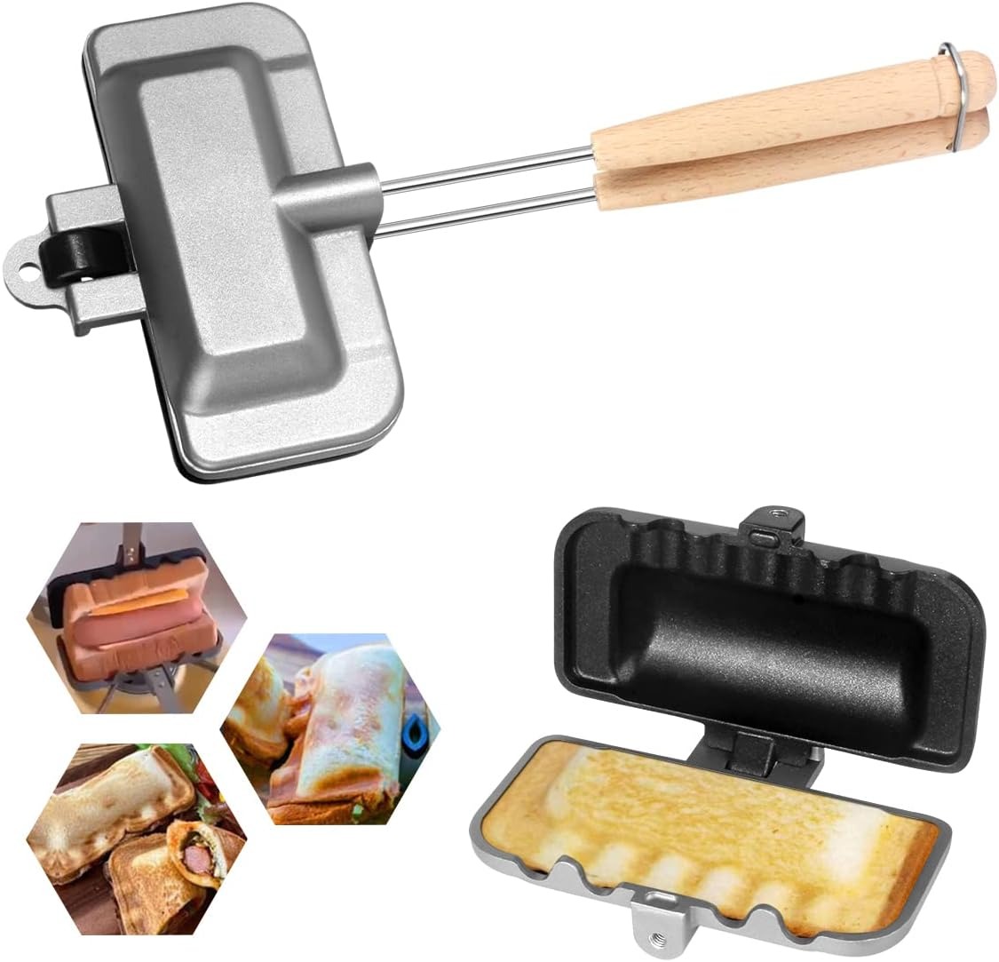 Breakfast Sandwich Press - Hot Sandwich Maker, 4w1h Sandwich Maker