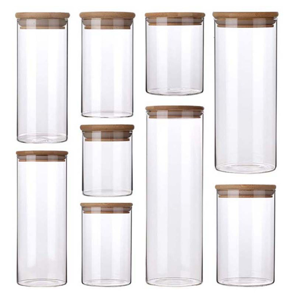 Meal Prep Glass Containers - 4/8pcs 250ml 500ml 1000ml Glass Jar