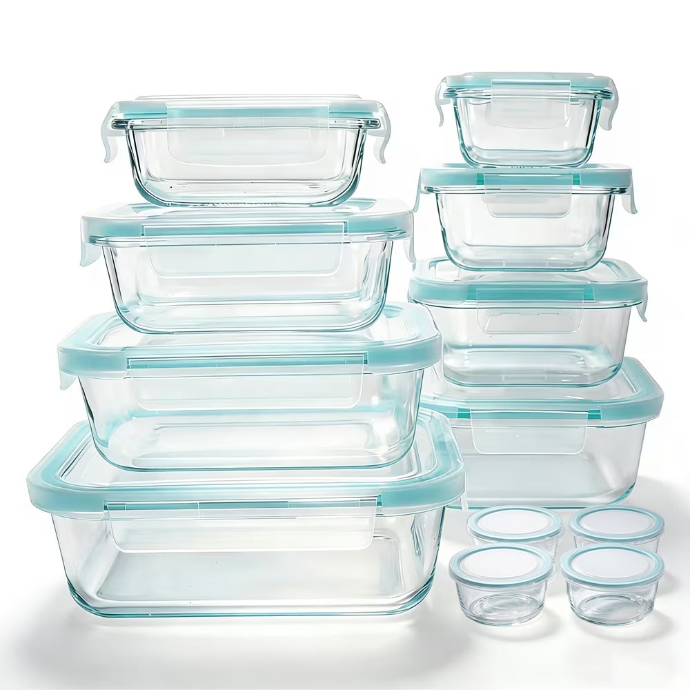 Meal Prep Oven Safe Containers - Glass Food Storage Containers Modern Sleek
