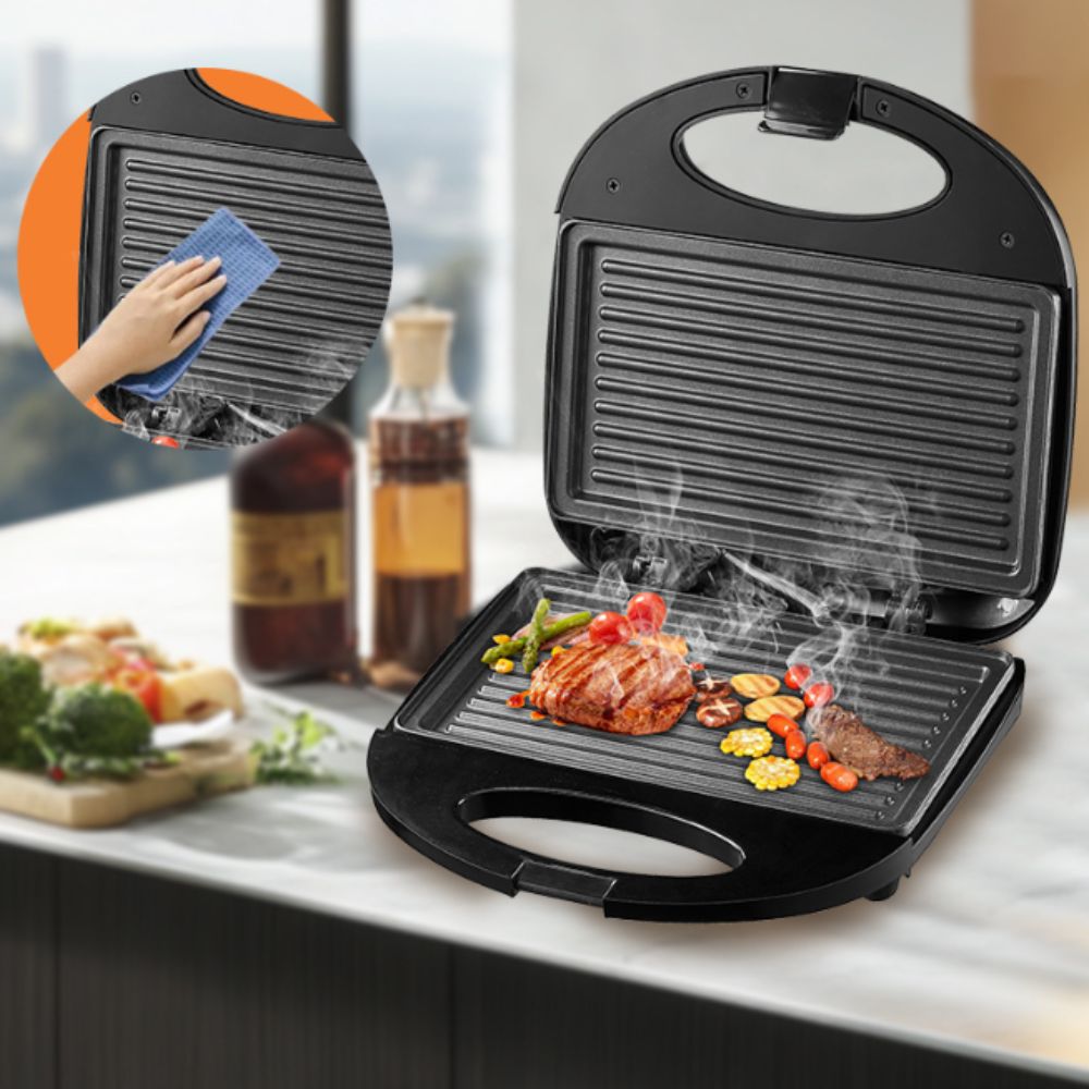 Breakfast Sandwich Press - Multifunctional Breakfast Maker Double-Sided Heating Non-Stick