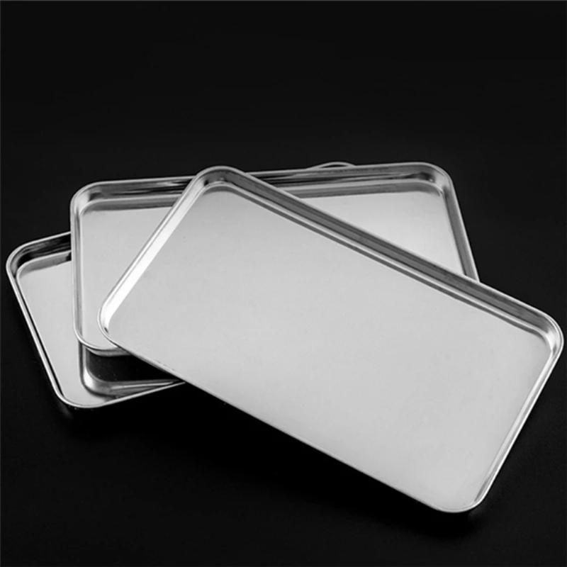 Meal Prep Organizer - Rectangle Stainless Steel Tray Commercial Buffet