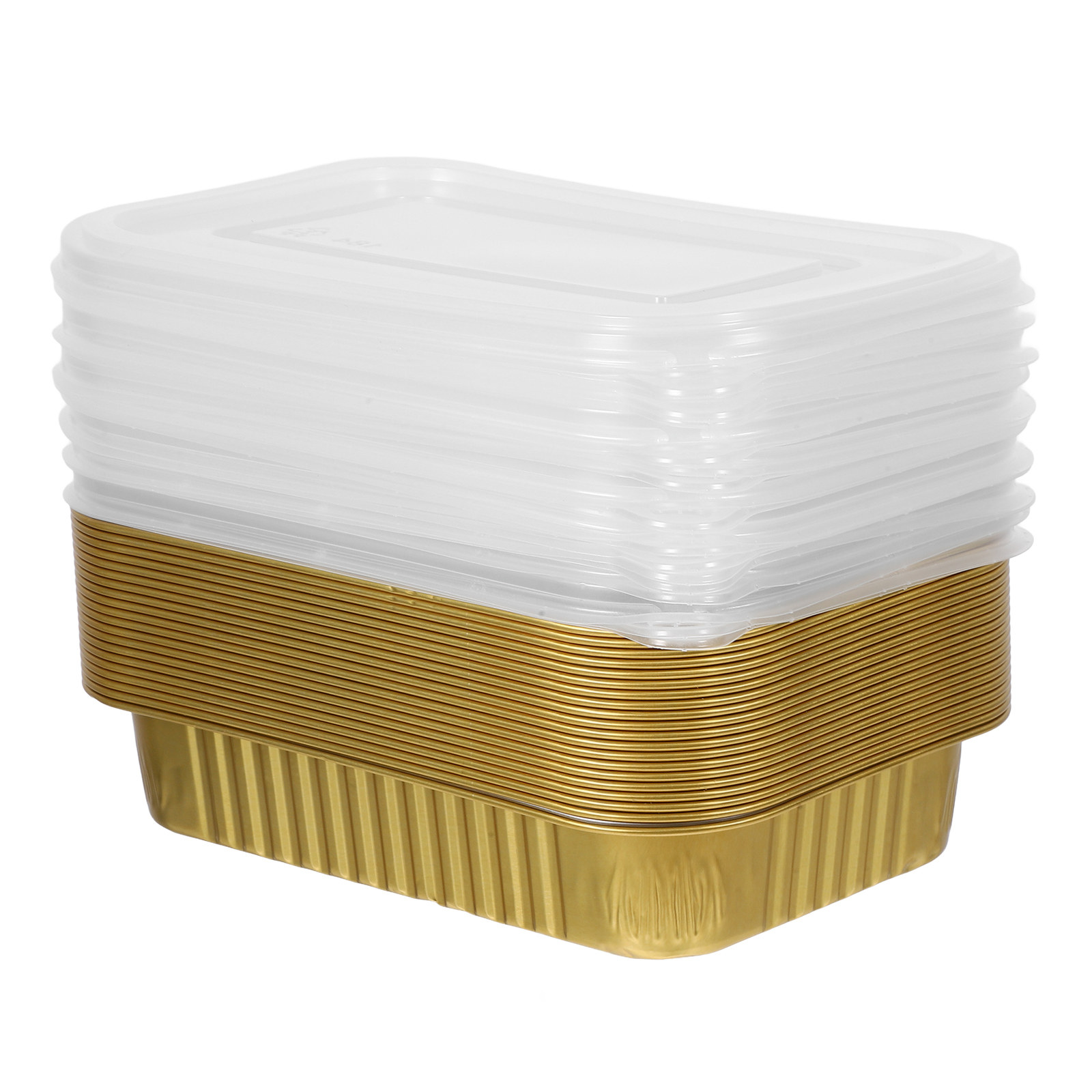 Meal Prep Oven Safe Containers - 20Pcs Aluminum Foil Rectangular Containers Oven