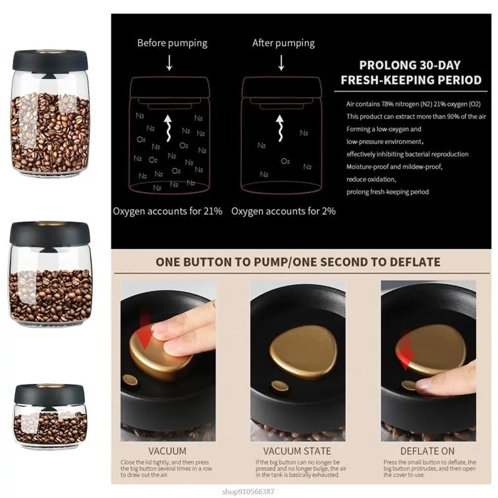 1pack Coffee Bean Storage Cont - đánh giá và giá Meal Prep Glass Containers