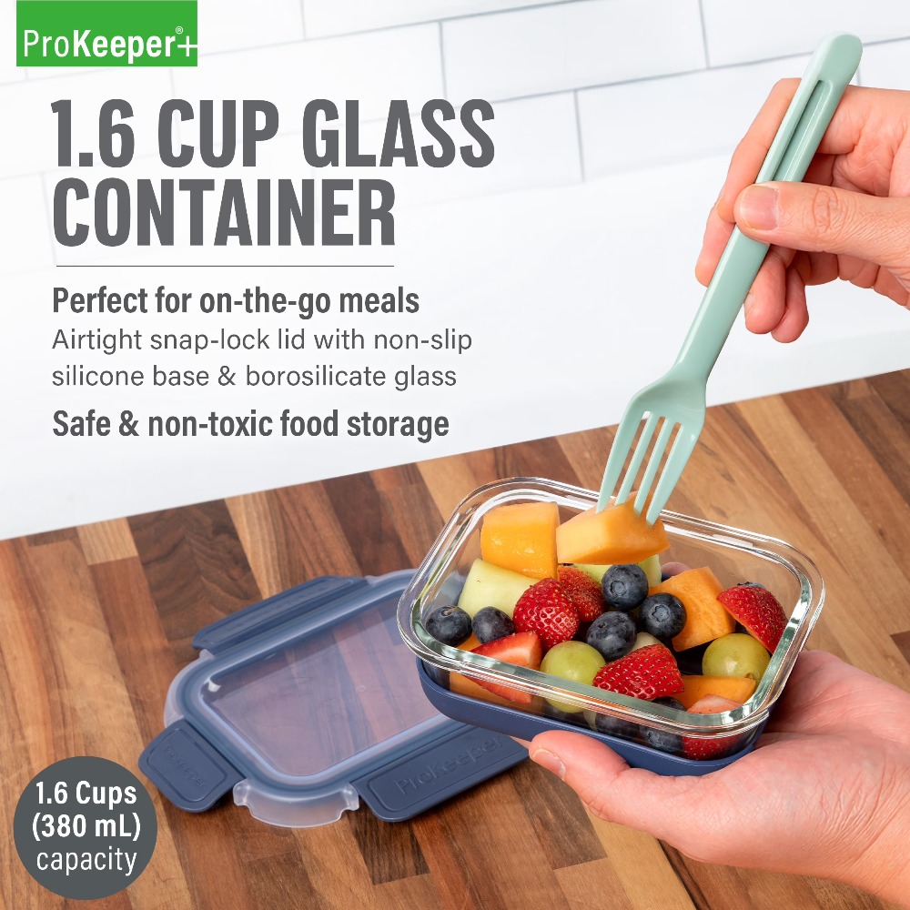 2 Pack 1.6 Cup Glass Food Stor - đánh giá và giá Meal Prep Glass Containers