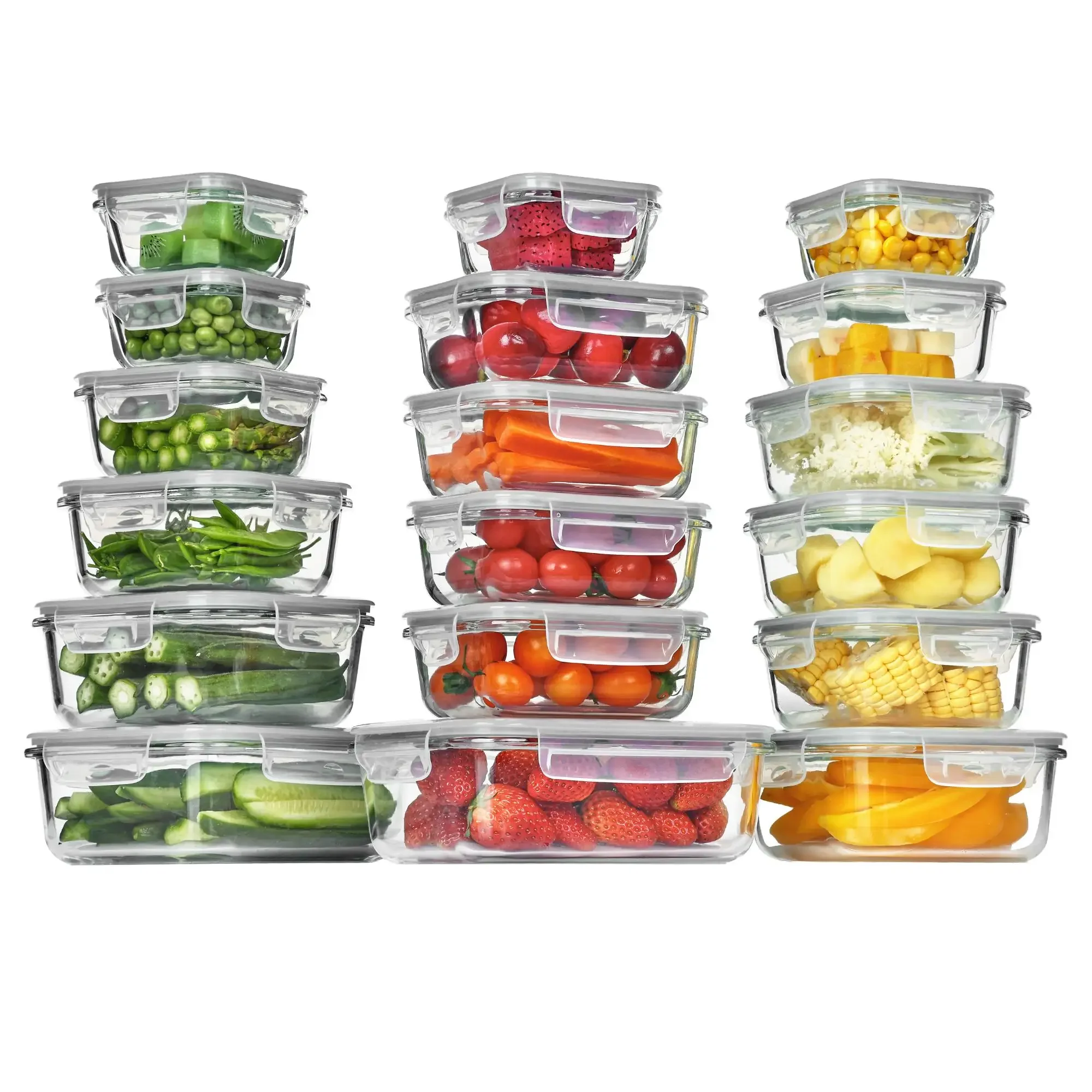 18 Pack Glass Food Storage Con - đánh giá và giá Meal Prep Oven Safe Containers