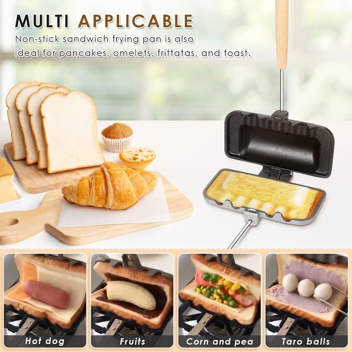 Hot Sandwich Maker, 4w1h Sandw - đánh giá và giá Breakfast Sandwich Press
