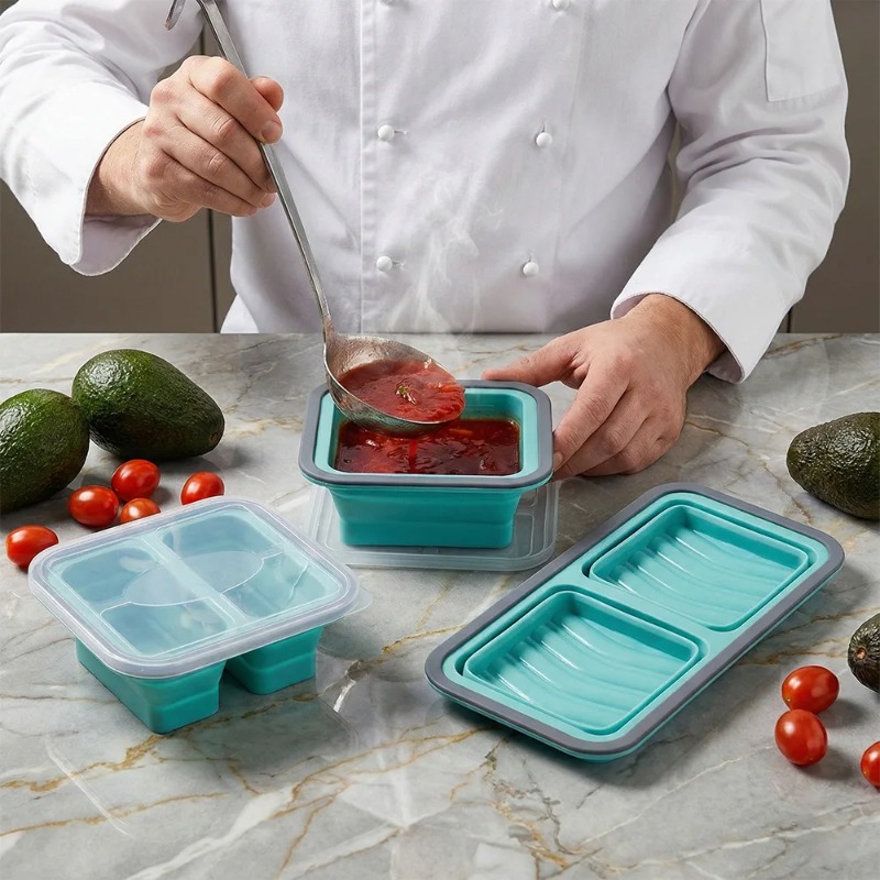 Silicone Freezer Tray with Lid - đánh giá và giá Meal Prep Oven Safe Containers
