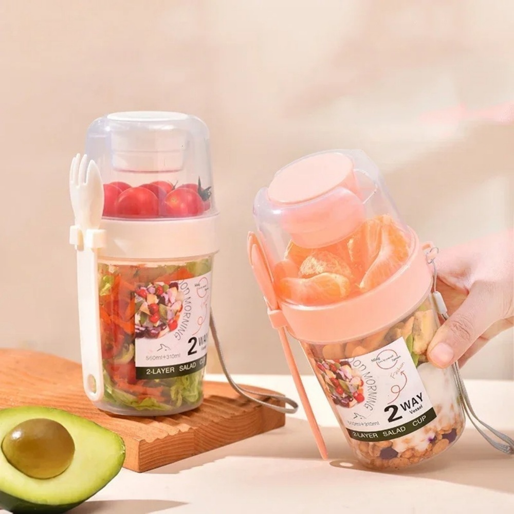 Portable Salad Cup Breakfast C - đánh giá và giá Meal Prep Glass Containers