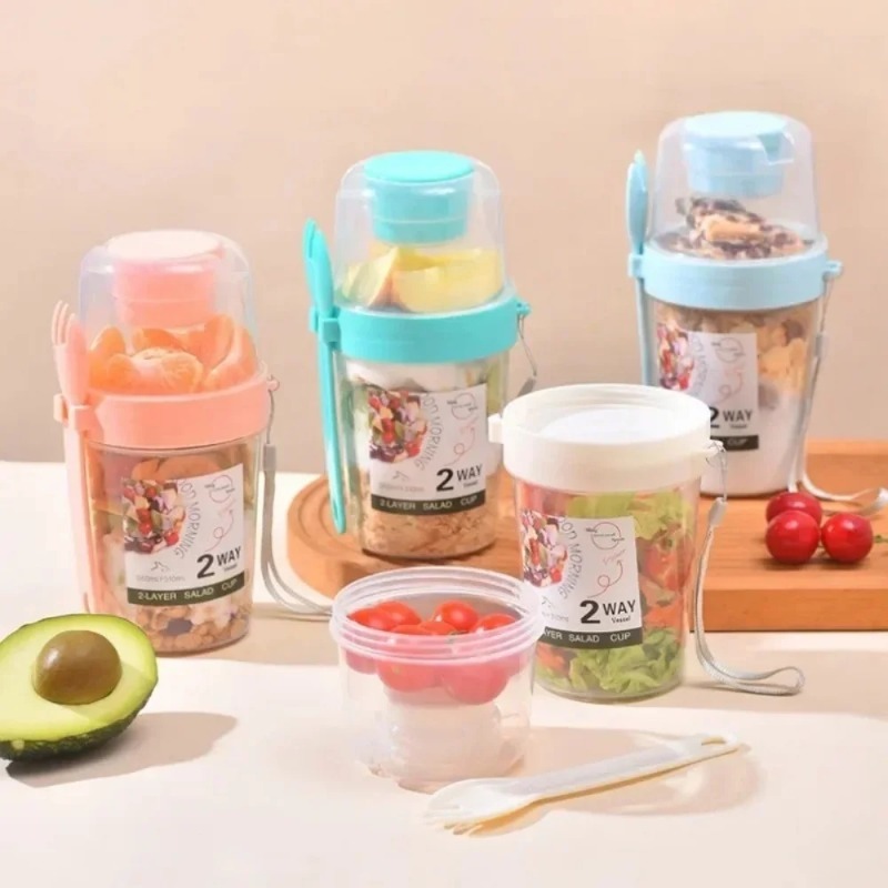 Oatmeal Yogurt Salad Cup Porta - đánh giá và giá Meal Prep Glass Containers