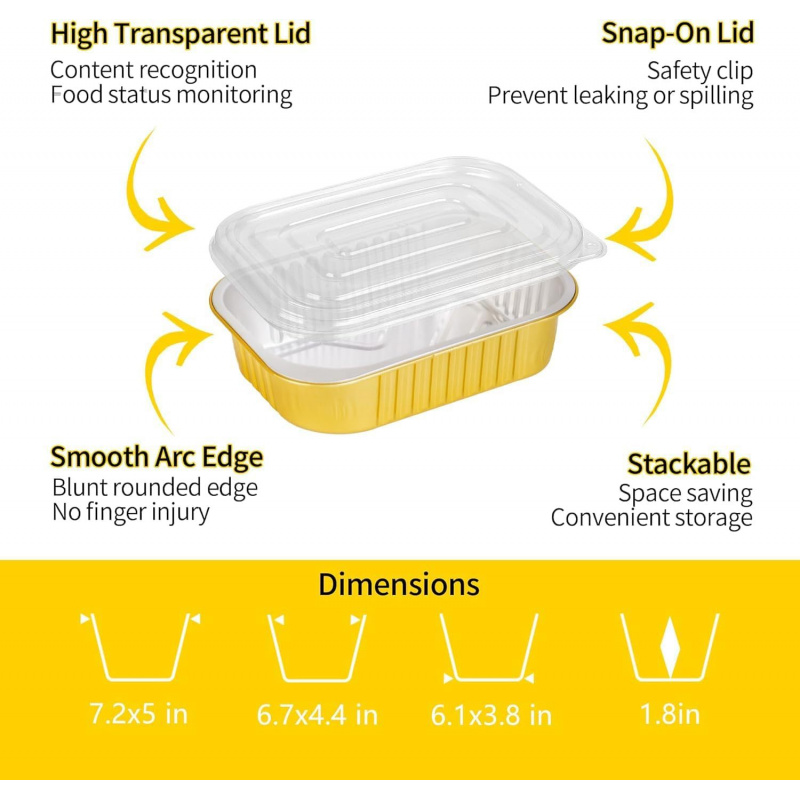 【20-Count 750ml Gold Pans】Reus - đánh giá và giá Meal Prep Oven Safe Containers