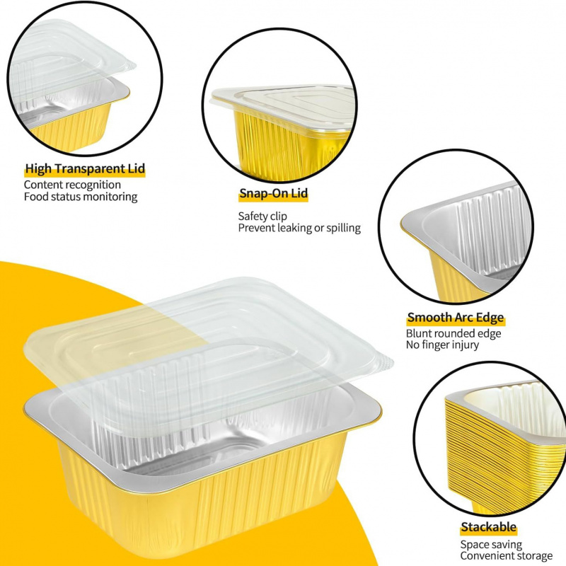 【20-Count 750ml Gold Pans】Reus - đánh giá và giá Meal Prep Oven Safe Containers