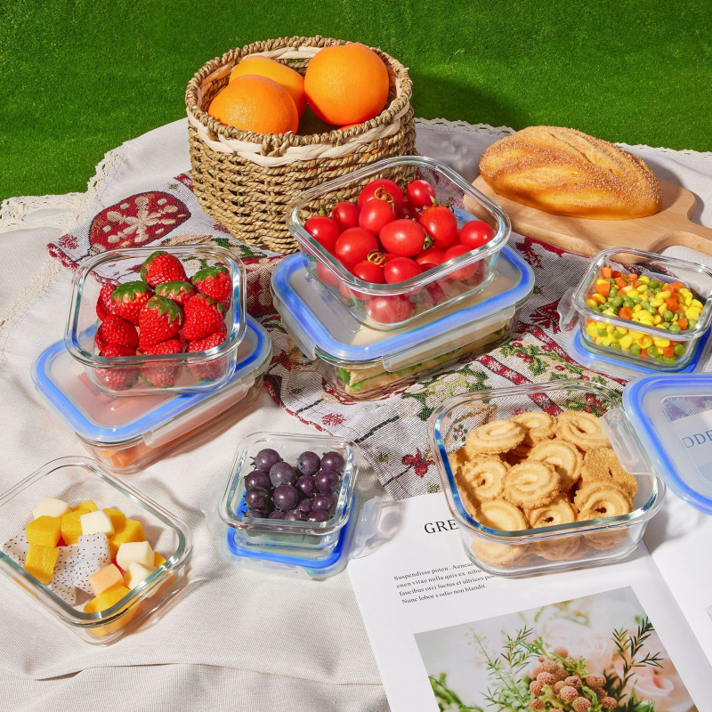 8Pcs Sealed Glass Food Storage - đánh giá và giá Meal Prep Oven Safe Containers