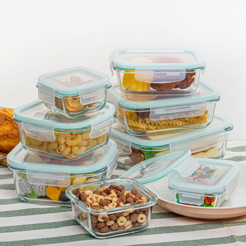 8Pcs Sealed Glass Food Storage - đánh giá và giá Meal Prep Oven Safe Containers
