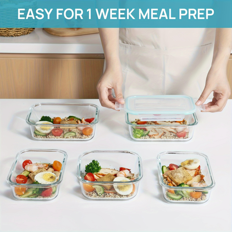8Pcs Sealed Glass Food Storage - đánh giá và giá Meal Prep Oven Safe Containers