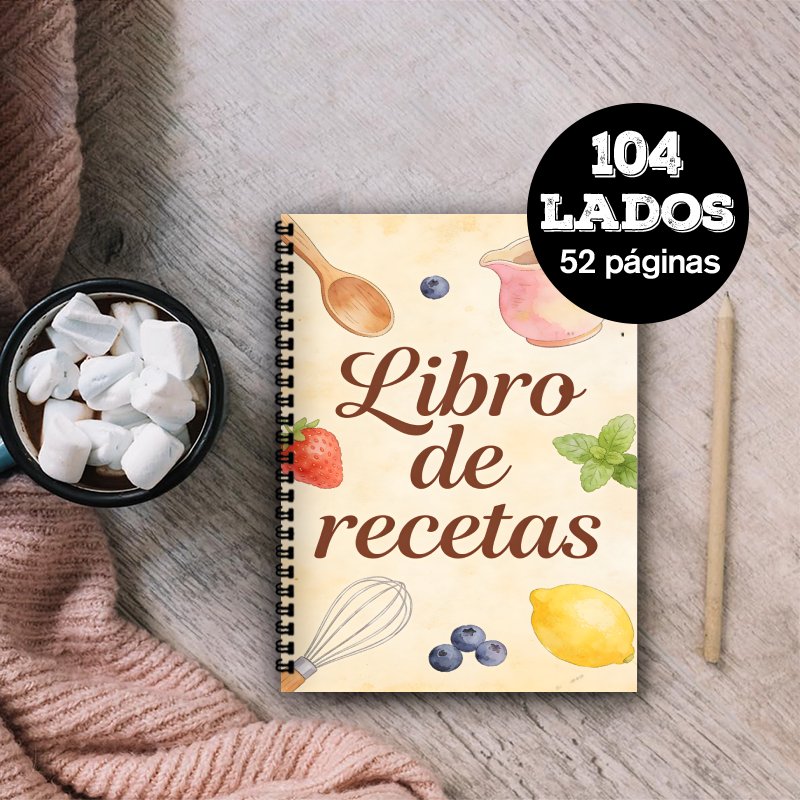 A5 Paper Spanish Recipe Book,  - đánh giá và giá Meal Prep Book