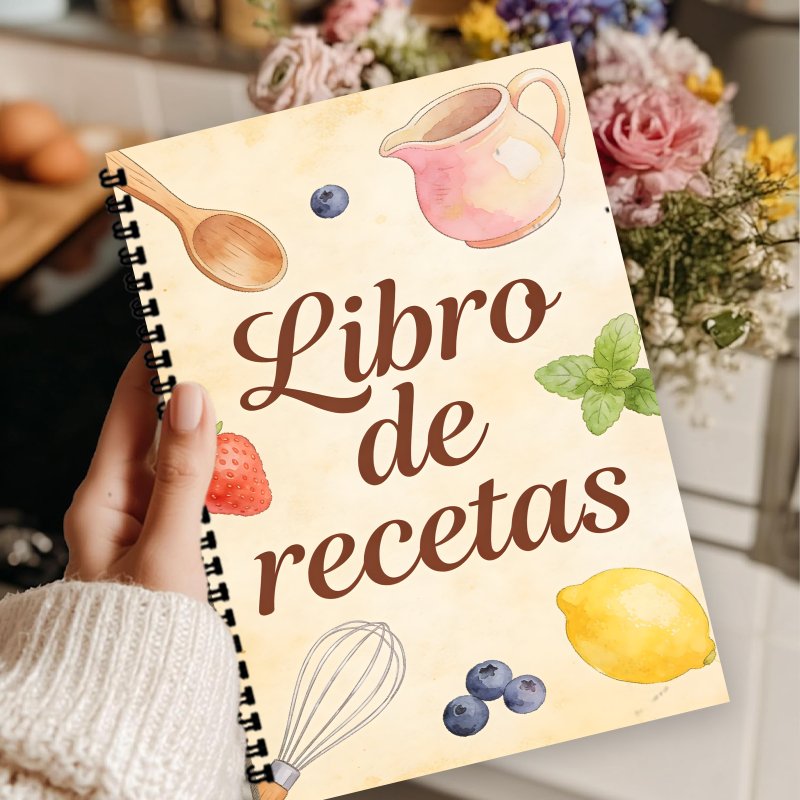 A5 Paper Spanish Recipe Book,  - đánh giá và giá Meal Prep Book