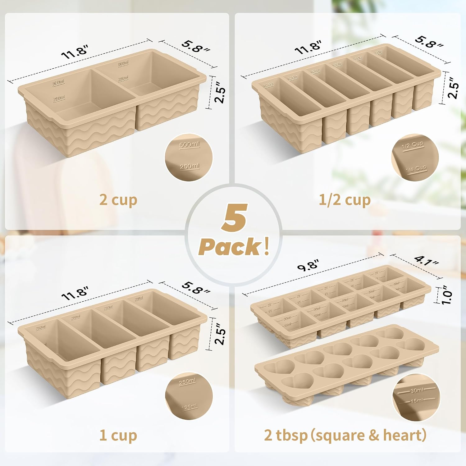 Silicone Freezer Mold with Lid - đánh giá và giá Meal Prep Oven Safe Containers