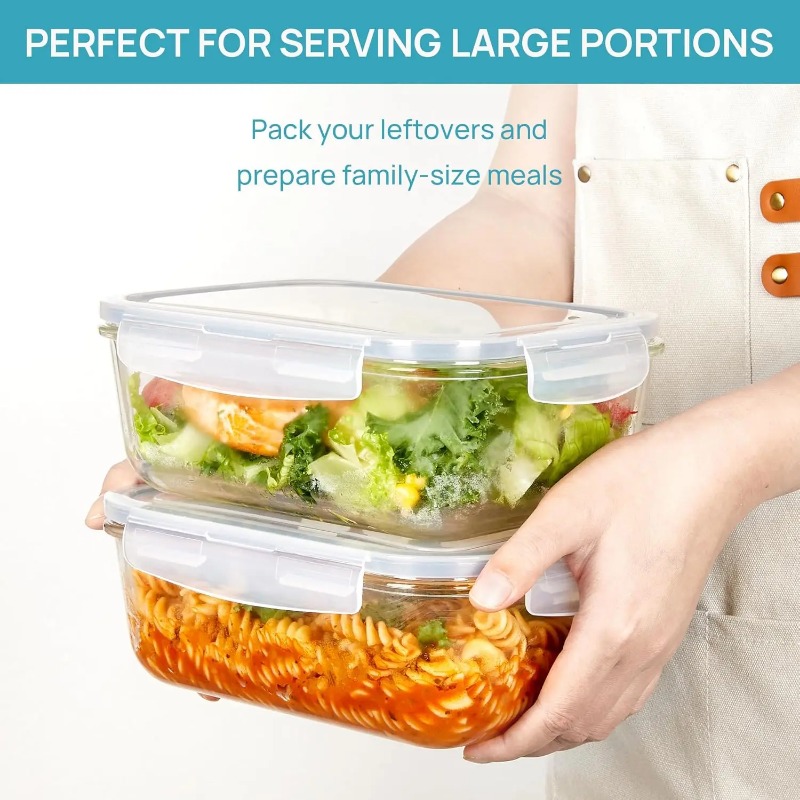 Glass Food Storage Containers  - đánh giá và giá Meal Prep Oven Safe Containers