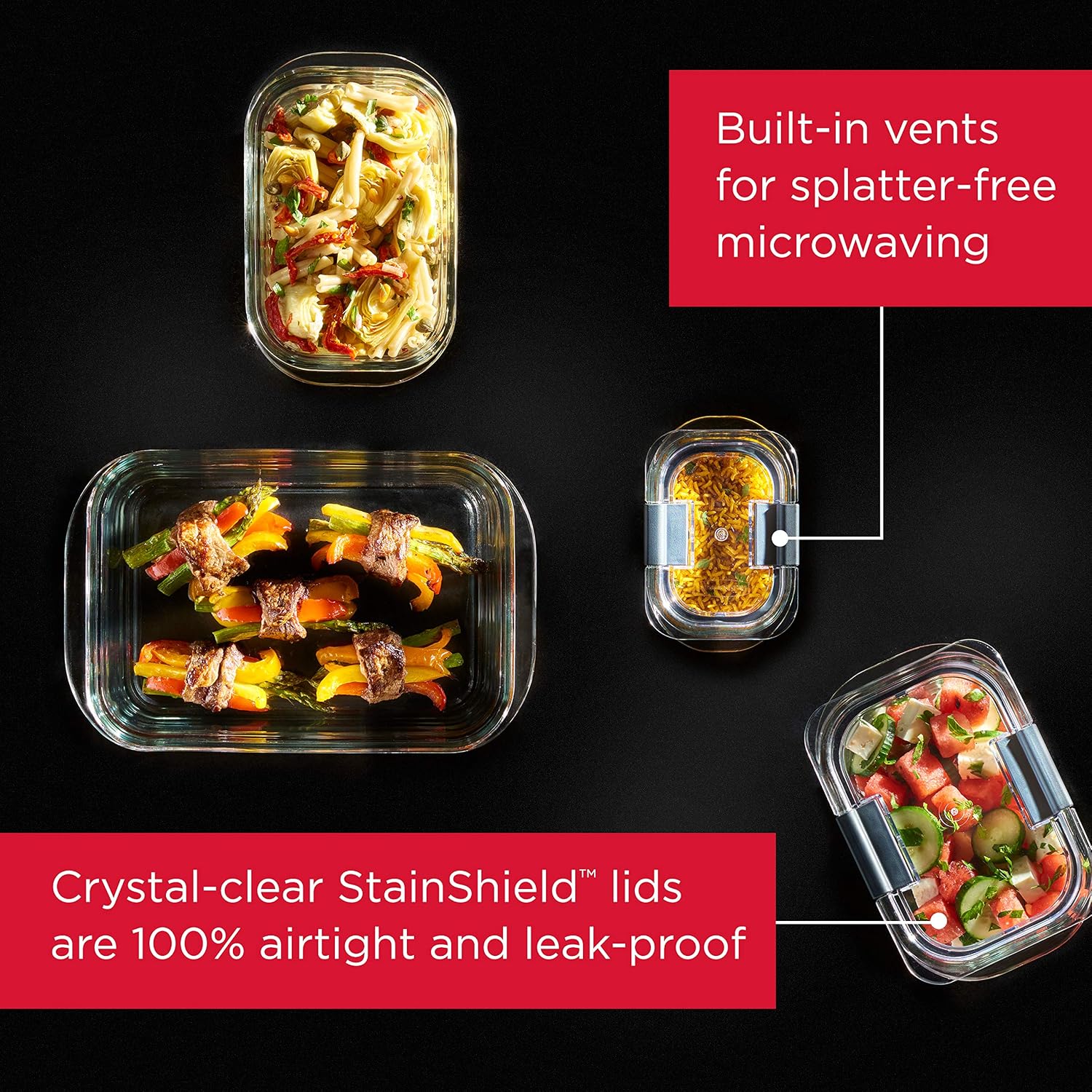 Glass Food Storage Set of 4 Co - đánh giá và giá Meal Prep Oven Safe Containers