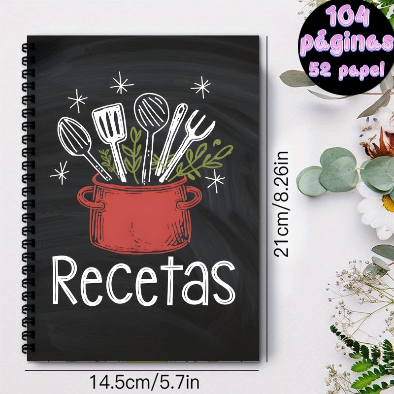 A5 Spanish Recipe Spiral Noteb - đánh giá và giá Meal Prep Book