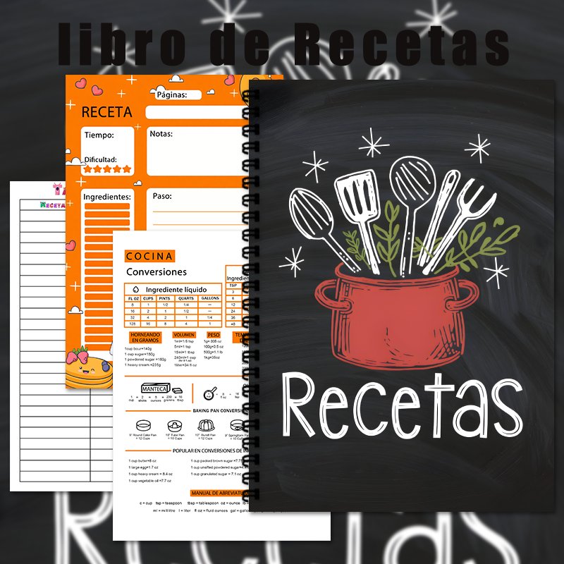 A5 Spanish Recipe Spiral Noteb - đánh giá và giá Meal Prep Book