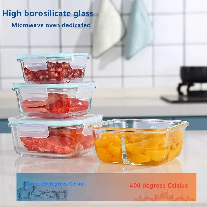 Glass Fresh-Keeping Box high B - đánh giá và giá Meal Prep Glass Containers