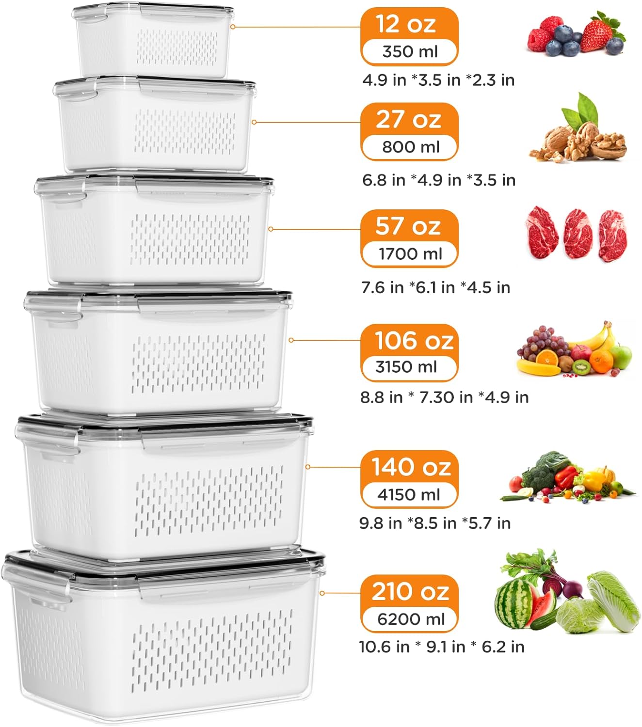 4/5/6/8Pcs Airtight Food Stora - đánh giá và giá Meal Prep Oven Safe Containers