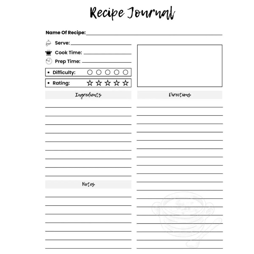 New Cartoon Recipe Notebook Sp - đánh giá và giá Meal Prep Book