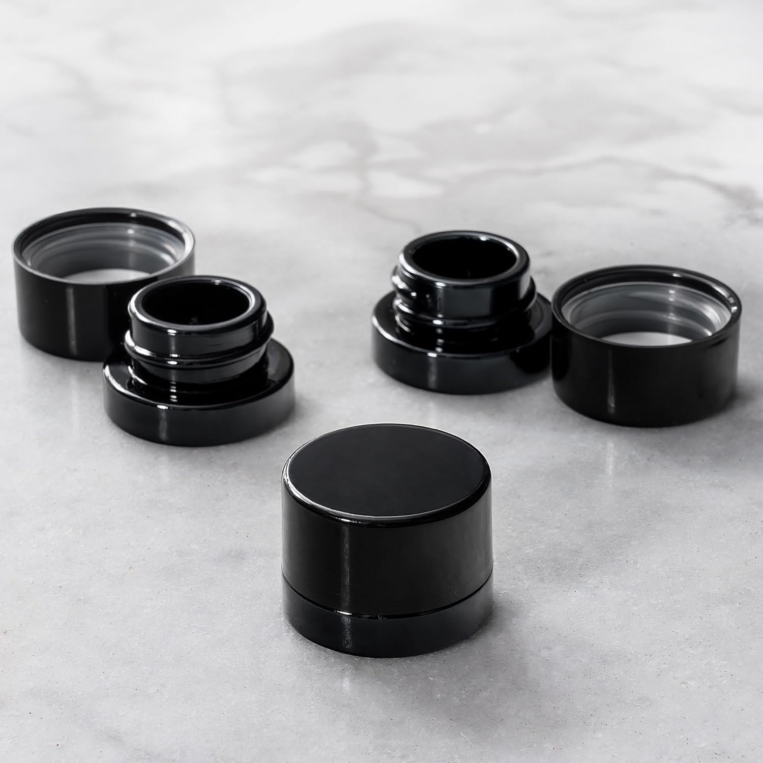5ml Thick Black Glass Jars wit - đánh giá và giá Meal Prep Glass Containers