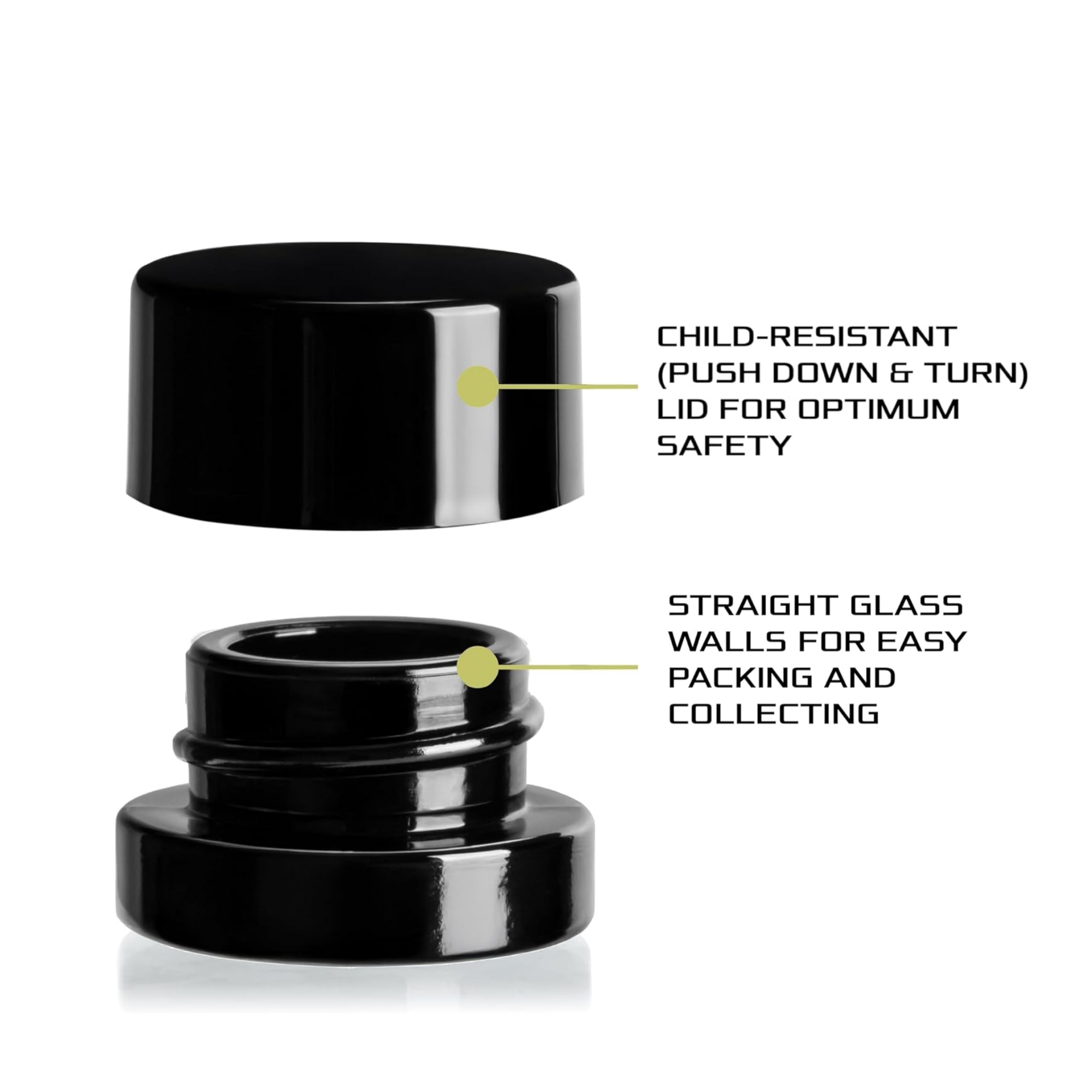 5ml Thick Black Glass Jars wit - đánh giá và giá Meal Prep Glass Containers