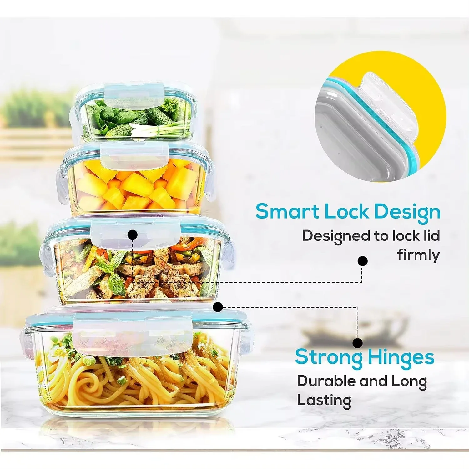 Glass Lunch Box Food Storage C - đánh giá và giá Meal Prep Glass Containers