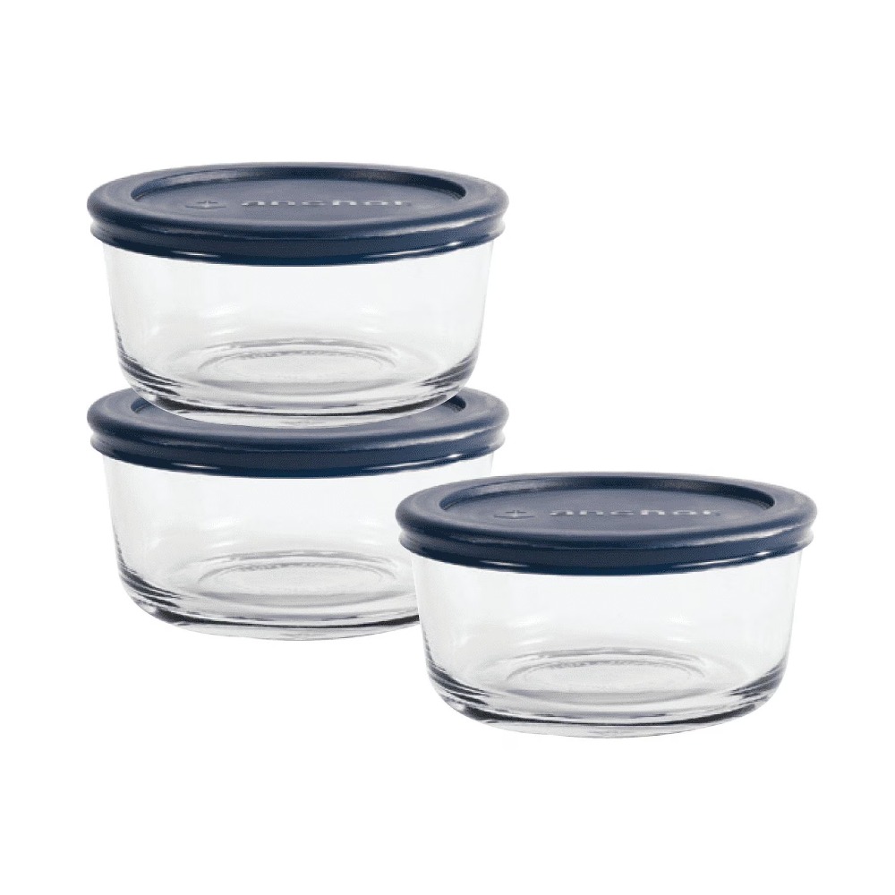 3 Pack 2 Cup Round Tempered Gl - đánh giá và giá Meal Prep Oven Safe Containers