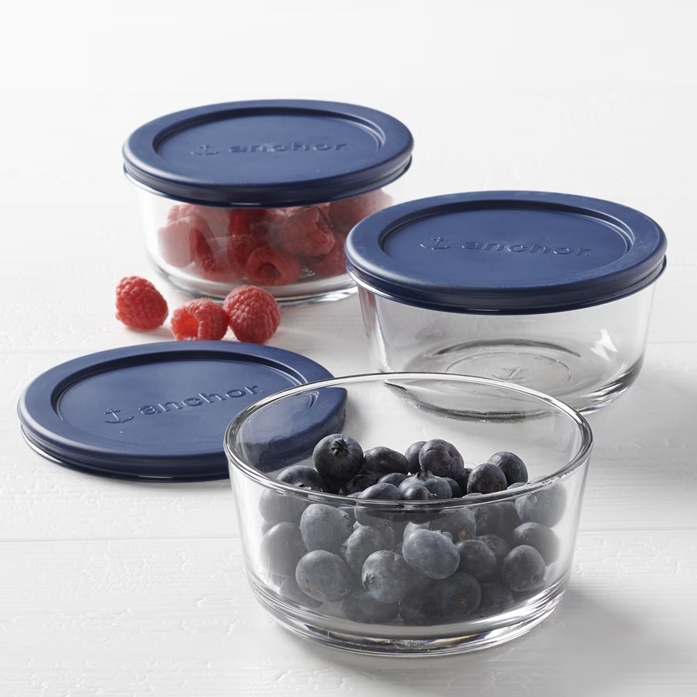 3 Pack 2 Cup Round Tempered Gl - đánh giá và giá Meal Prep Oven Safe Containers