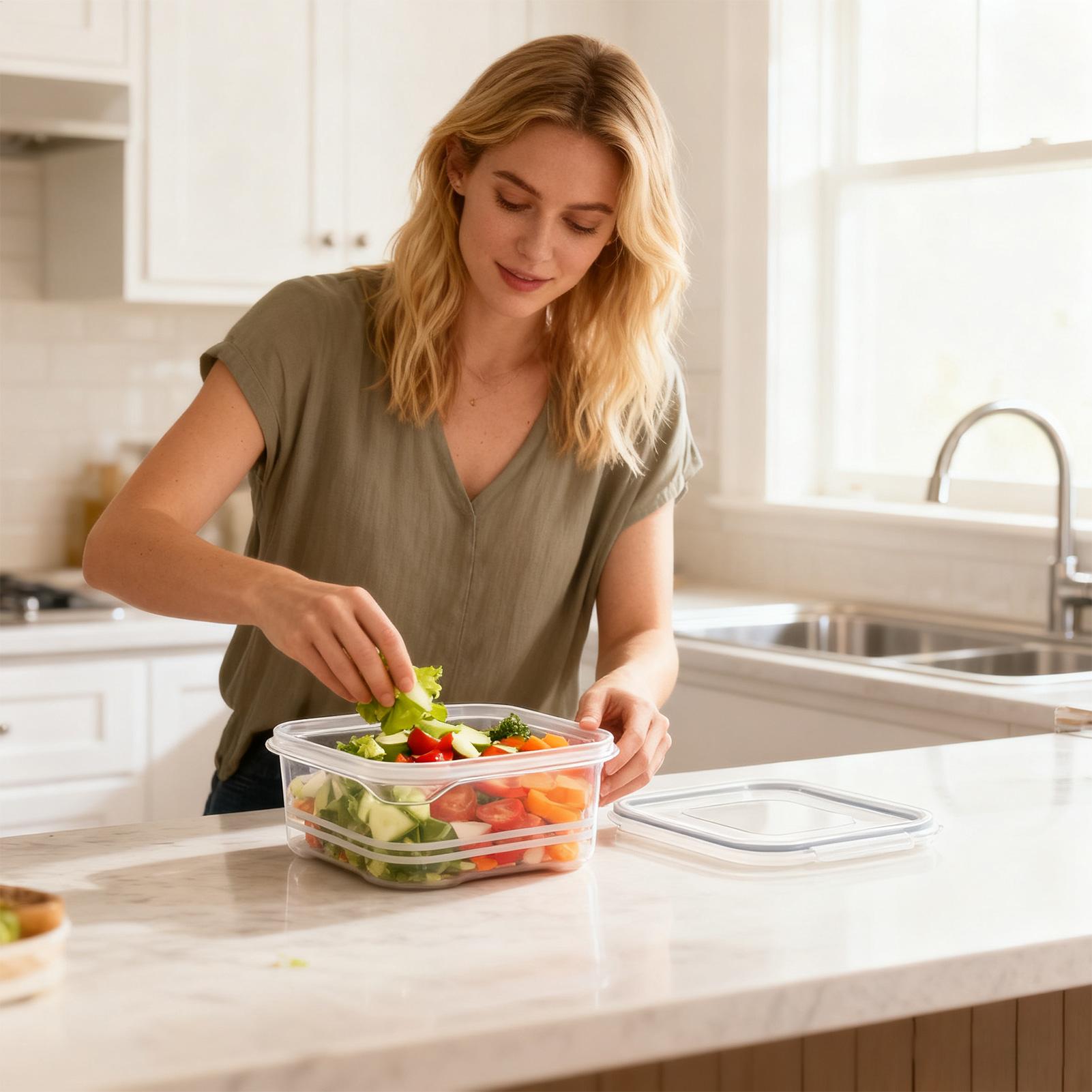Refrigerator Storage Clear Air - đánh giá và giá Meal Prep Organizer