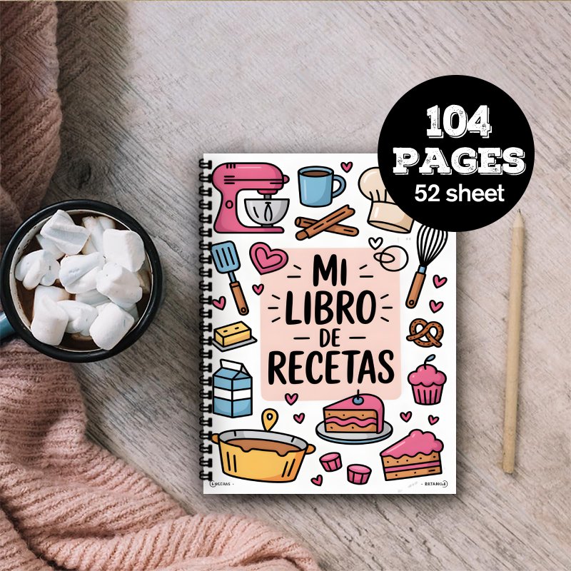 A5 Spanish Recipe Spiral Noteb - đánh giá và giá Meal Prep Book