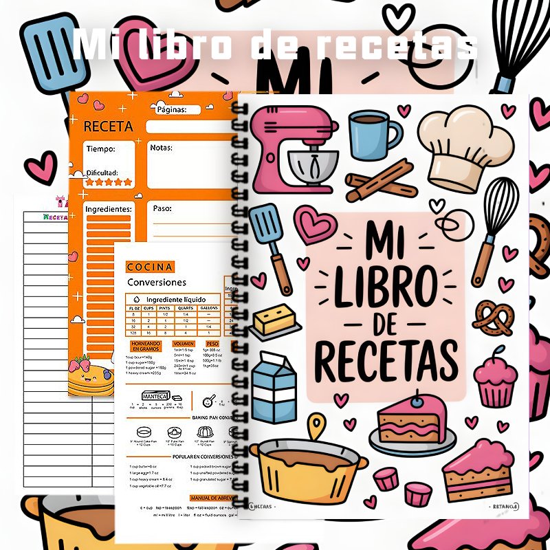 A5 Spanish Recipe Spiral Noteb - đánh giá và giá Meal Prep Book