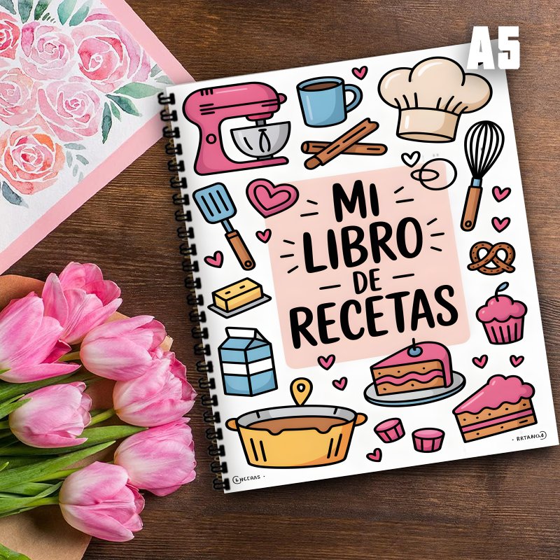 A5 Spanish Recipe Spiral Noteb - đánh giá và giá Meal Prep Book